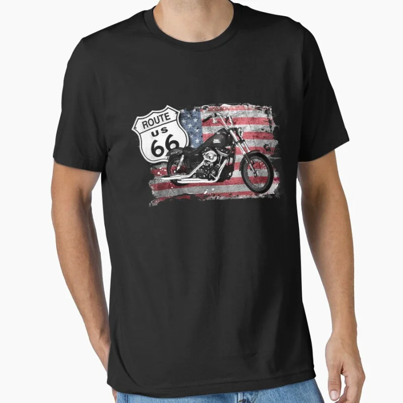 

0405 Historic Route 66 US Mother Road travel Gift t shirt main street of america Highway Graphic clothes All size Tops