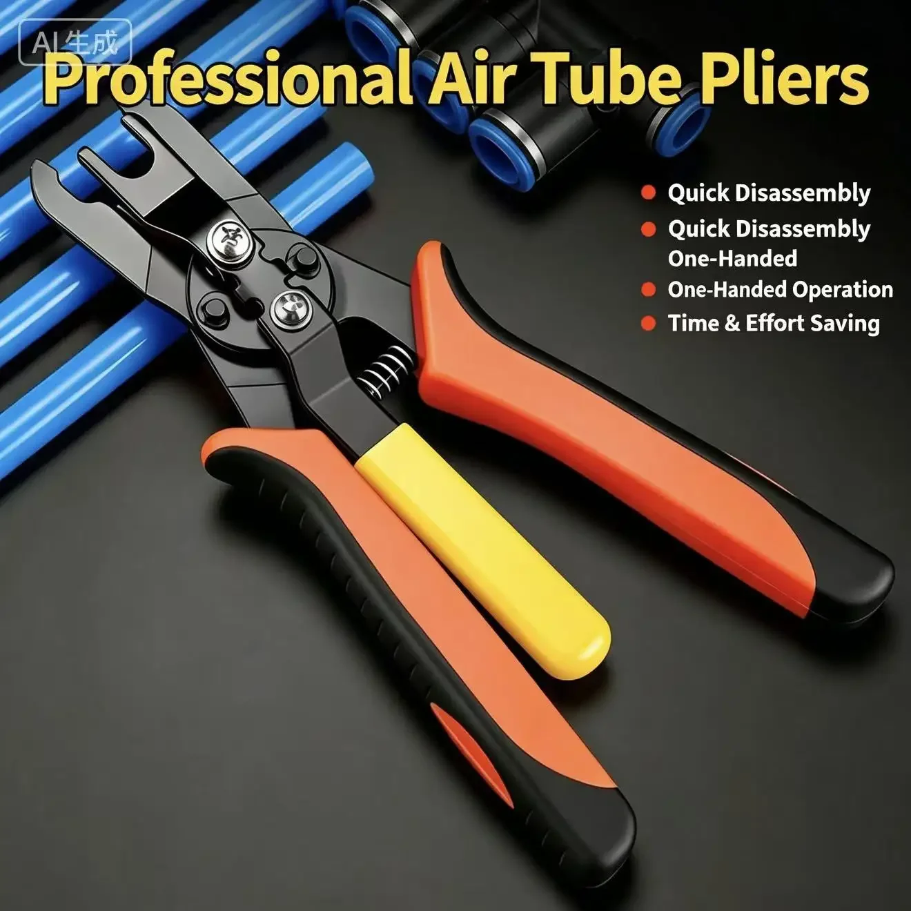 Professional Pneumatic Air Tube Disconnect Pliers Push Fit Fitting Remover Tool Fit 6mm 8mm 10mm 12mm Tubing High Carbon Steel F