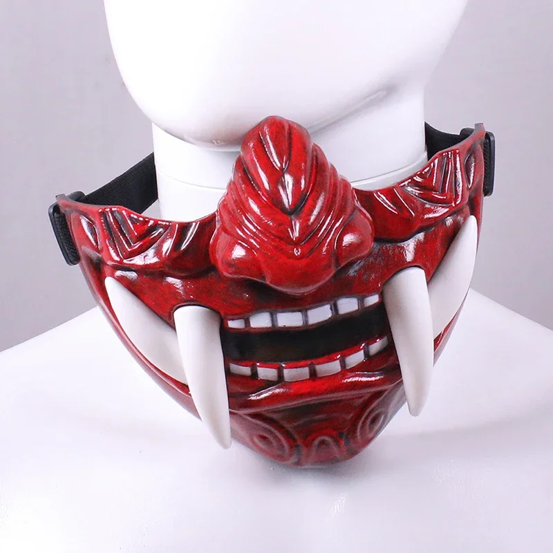 Japanse Samurai Oni Demon Masker Cosplay Horror Prajna Hannya Kwaadaardige Moordenaar Dikker Plastic Maskers Halloween Feestkostuum Rekwisieten