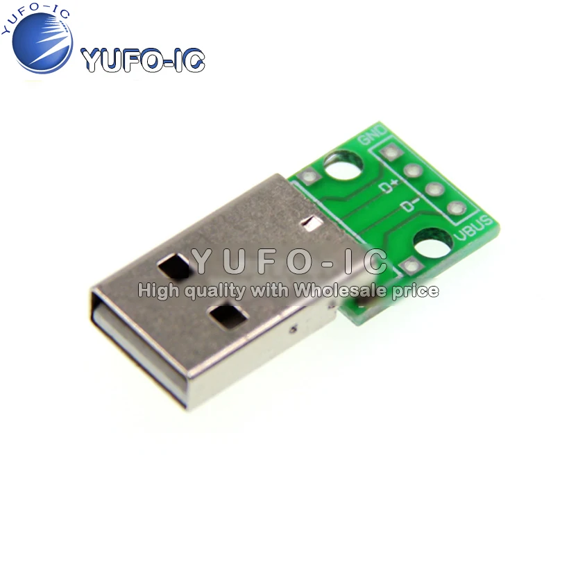USB Public Head Turn DIP 2.54mm Straight Plug 4p Direct Plug Adapter Board Has Welded Mobile Phone Power Data Cable