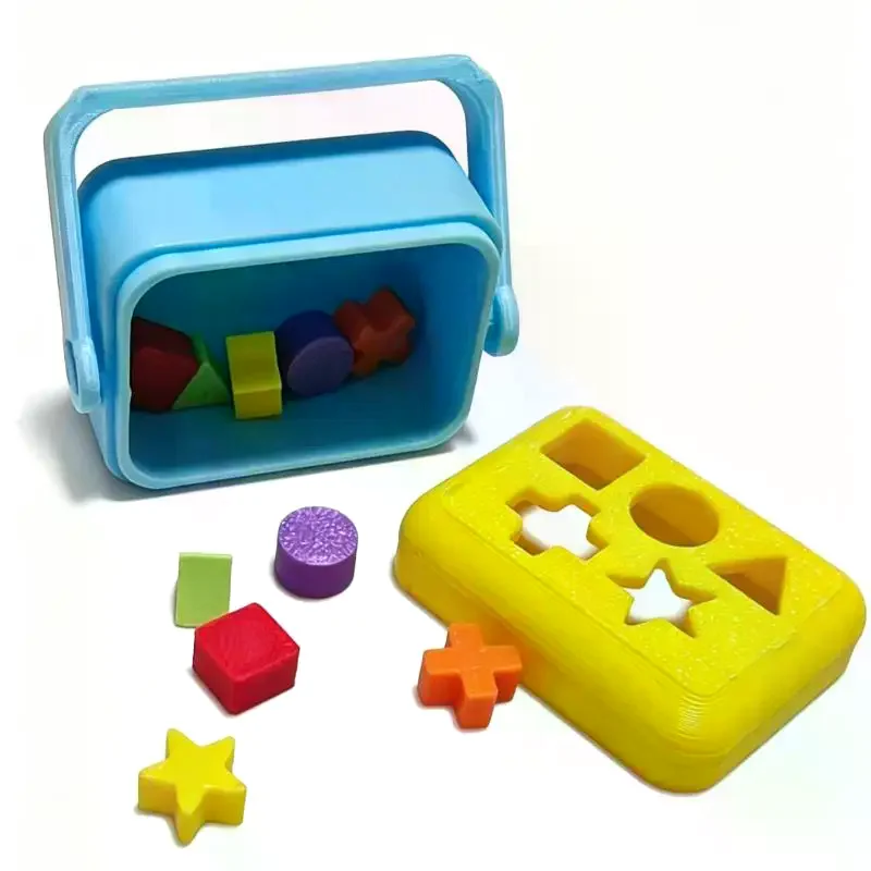 1 Set Doll House Nursery Decoration Photography Prop Miniature Shape Sorting Toy Box Dollhouse Educational Toy Model