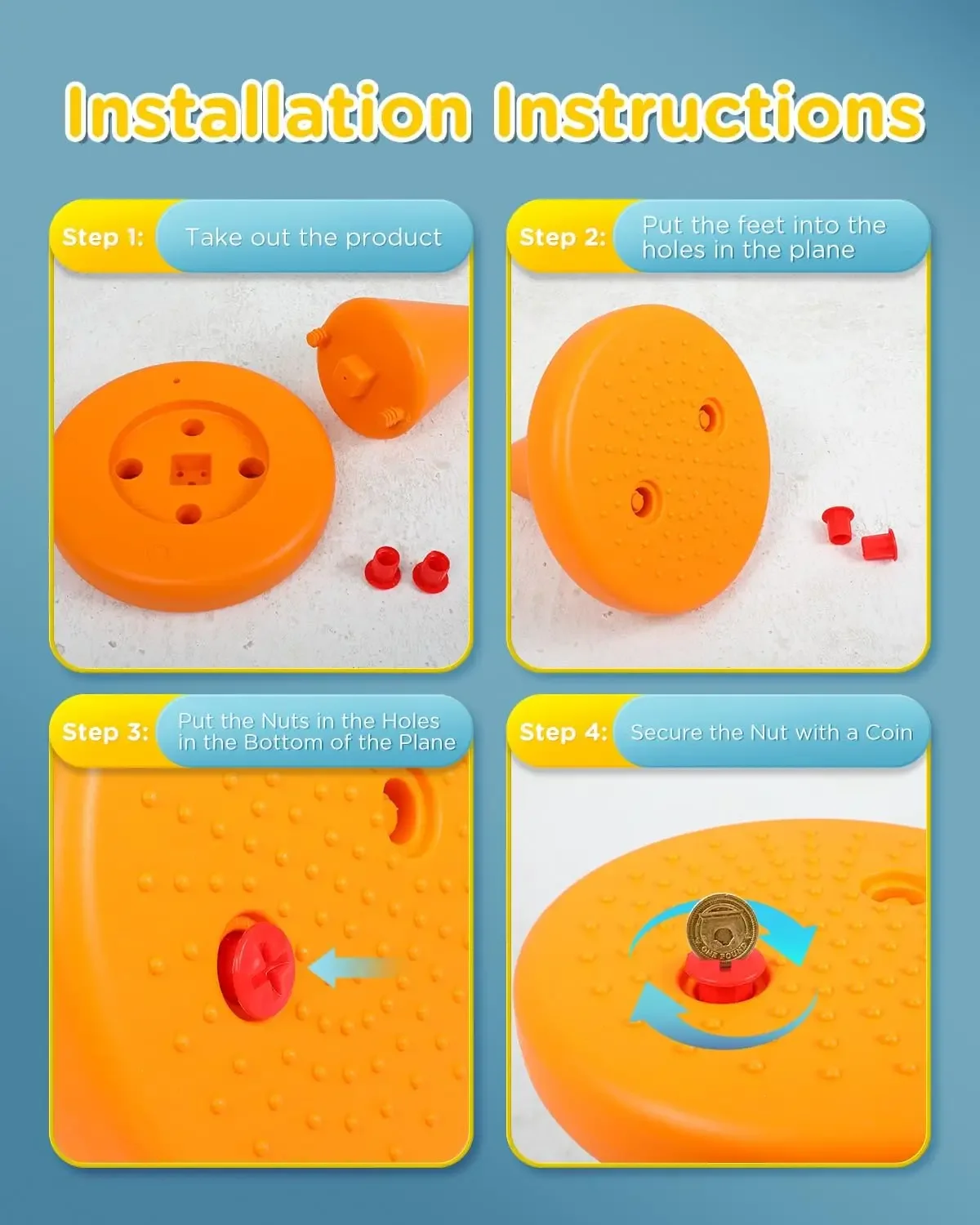 Chaise rotative pour enfants autistes, ensemble de lancer à 16 anneaux, chaise pivotante sensorielle pour l'équilibre de l'entraînement, chaise sensorielle à une corne, 6 pièces