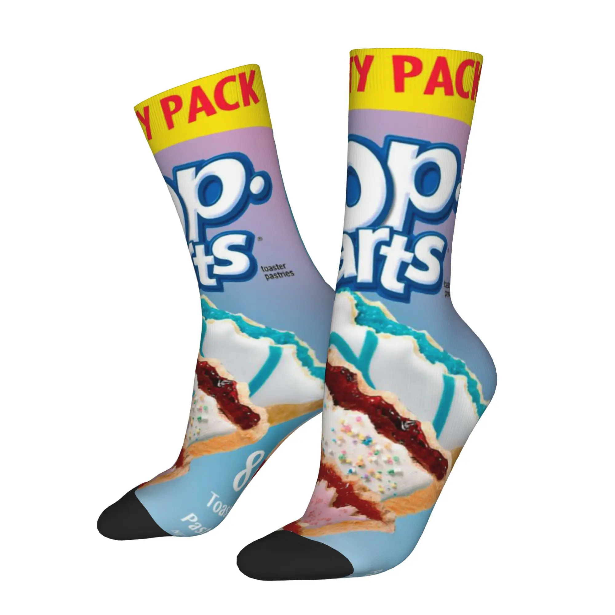 

1 Pair Funny Sock Pop-Tarts Flaky Pastry (3) Hip Hop Quality Pattern Printed Men Crew Socks Novelty Men's Socks