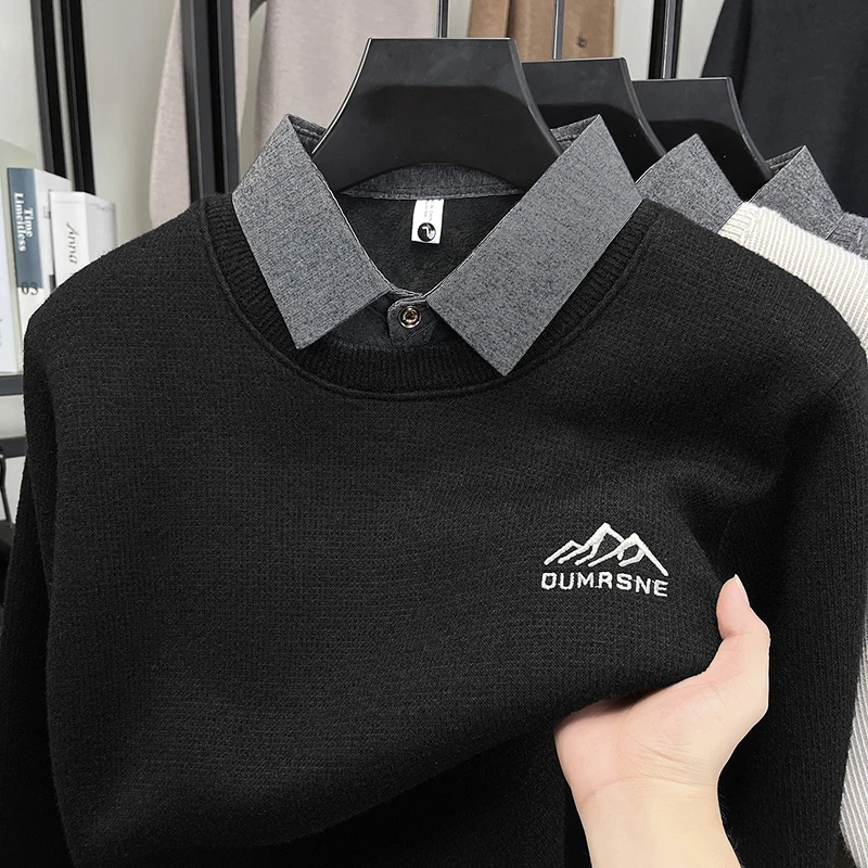 الراقية العلامة التجارية الرجال طية صدر السترة سترة شخصية وهمية قطعتين تصميم السترة الفاخرة إلكتروني التطريز الراحة عارضة جديدة أعلى