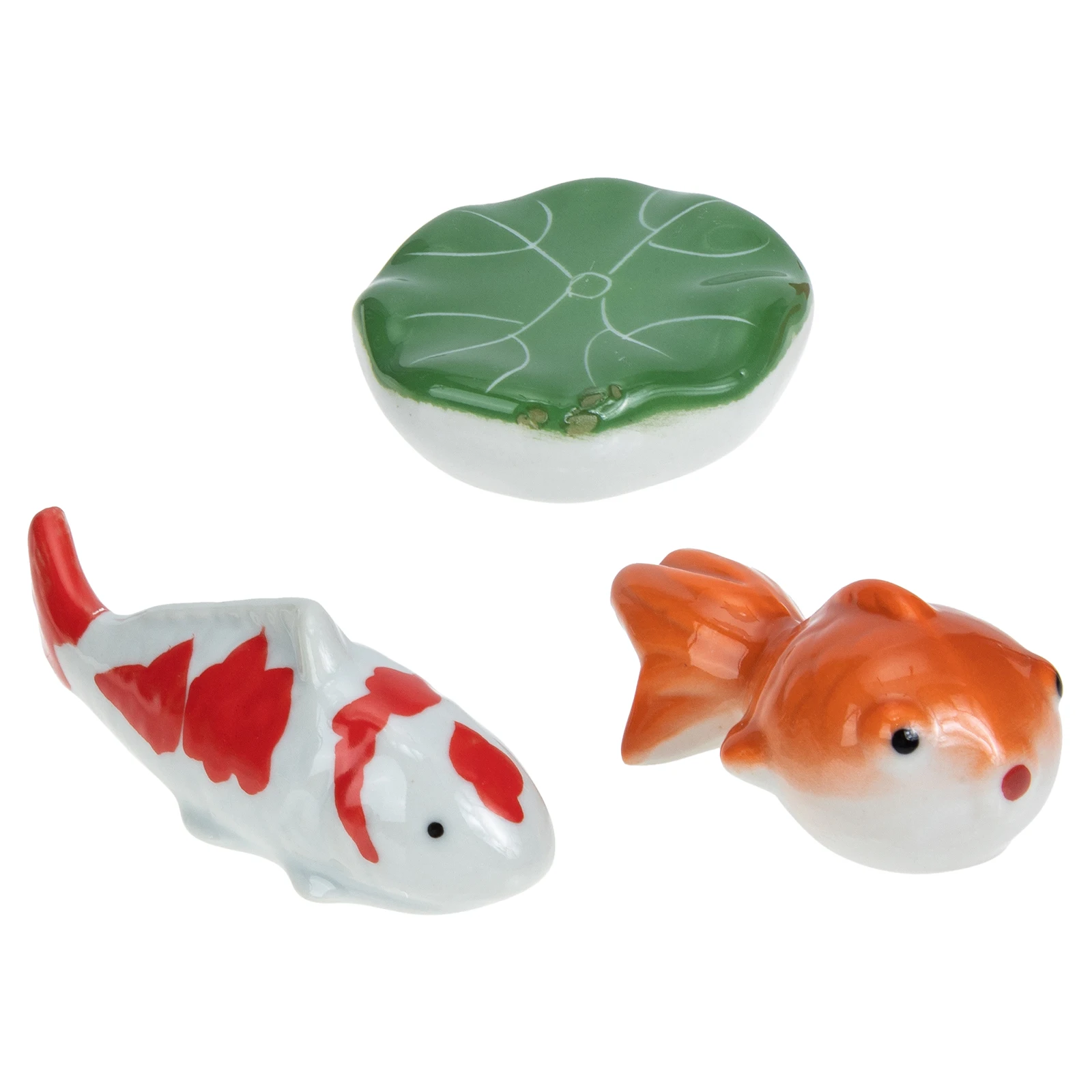 

3 Pcs Ceramic Ball Decoration Pink Floating Aquarium Oh Tank Realistic Fish Figurines Decorations