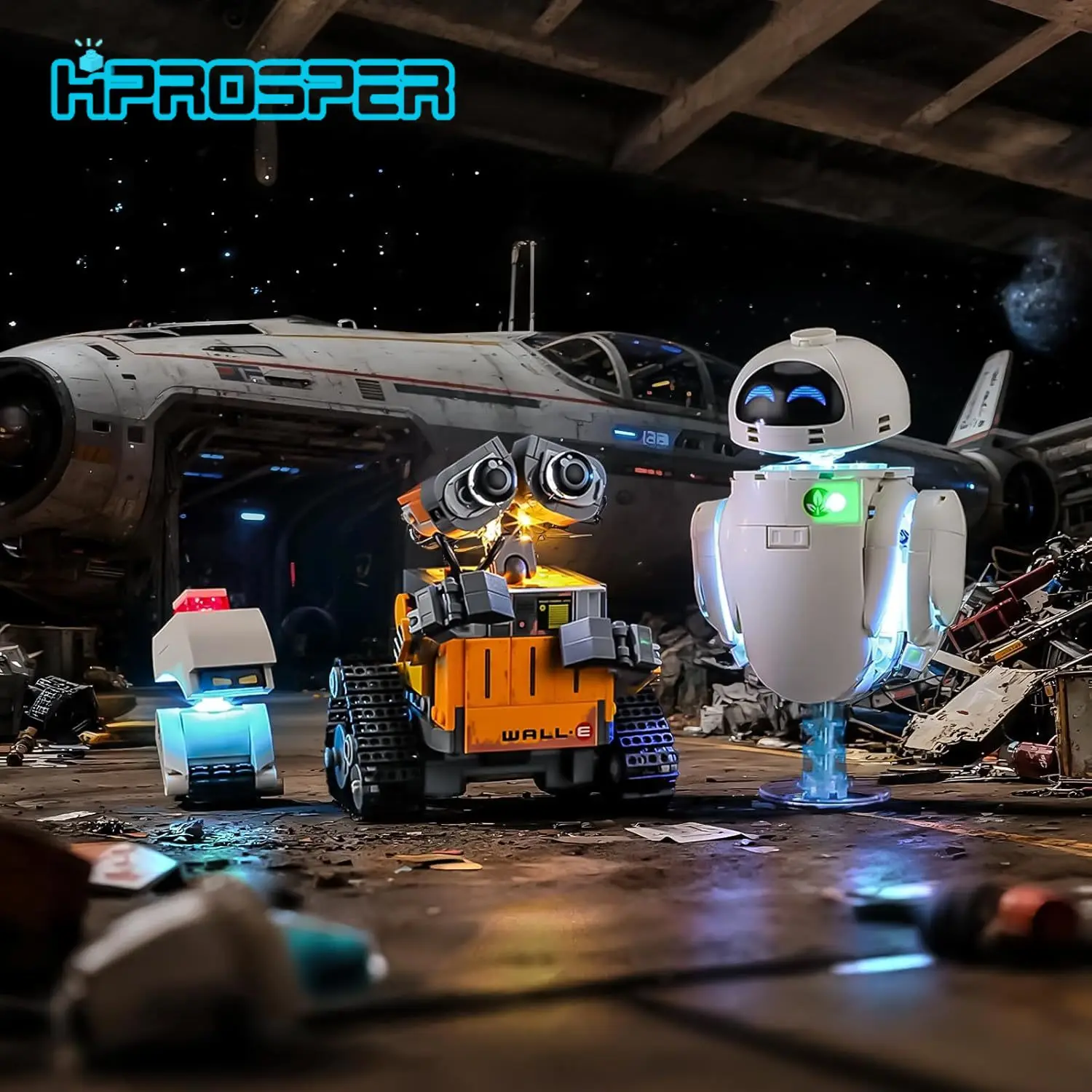 

HPROSPER 5V LED Light (No Model) for Lego 43279 Disney Wall-E and EVE Decorative Lamp With Battery Box