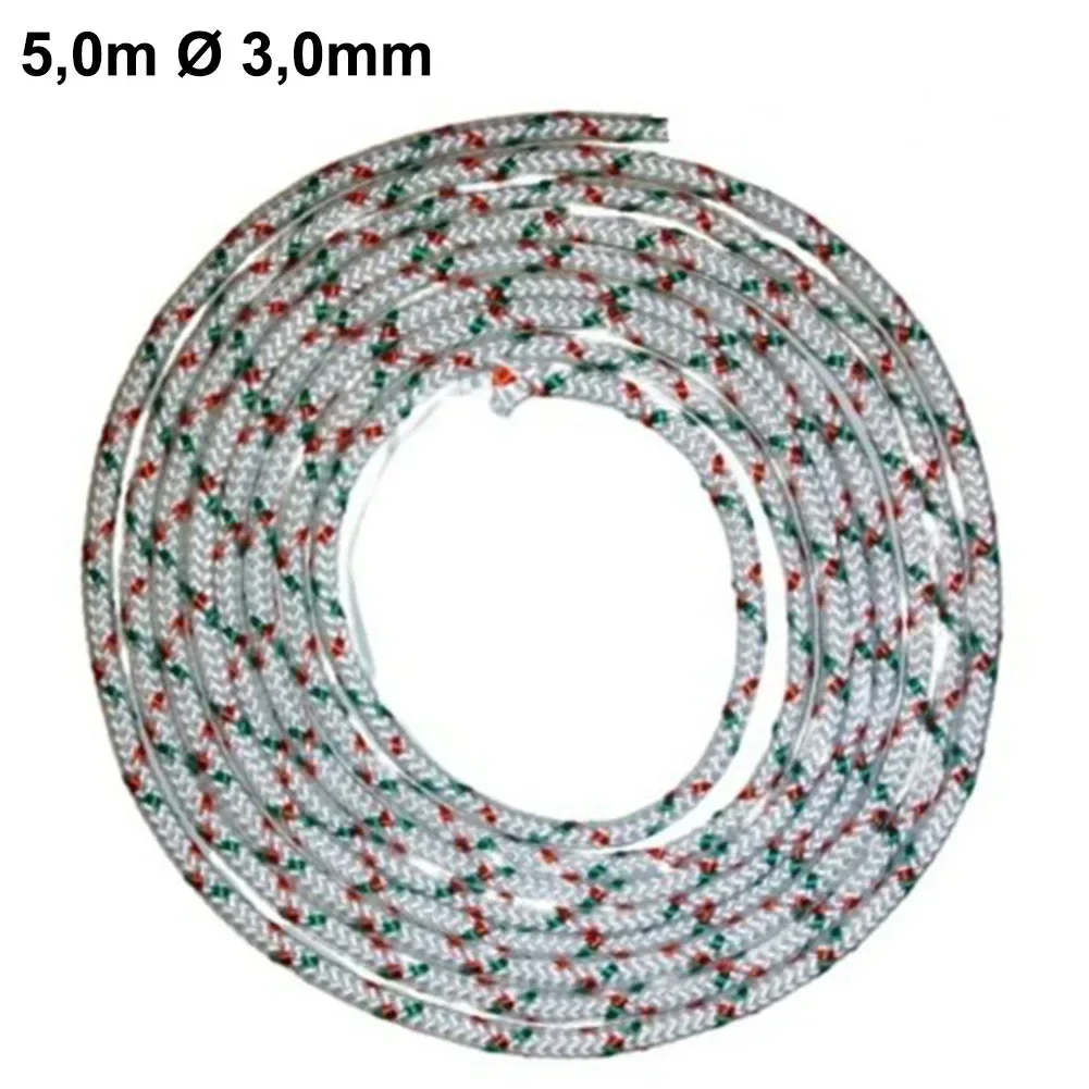 1Pcs Lawn Mower Starter Rope Pull Rope 5m 3mm Dia 165kg Replacement Parts For Grass Trimmer Garden Power Tools Accessories