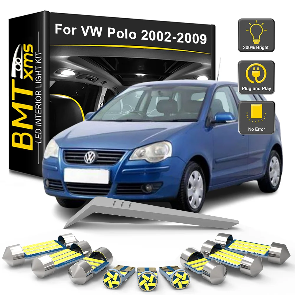 BMTxms Canbus LED Interior Lights Bulb Kit For VW Volkswagen Polo MK4 9N 9N3 2002 2003 2004 2005 2006 2007 2008 2009 Accessories