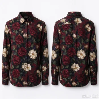 Men All Over Vintage Oil Painting Art Print Long Sleeve Button Down Shirt Front & Back Classic Art Graphic Lapel Casual Tops 5