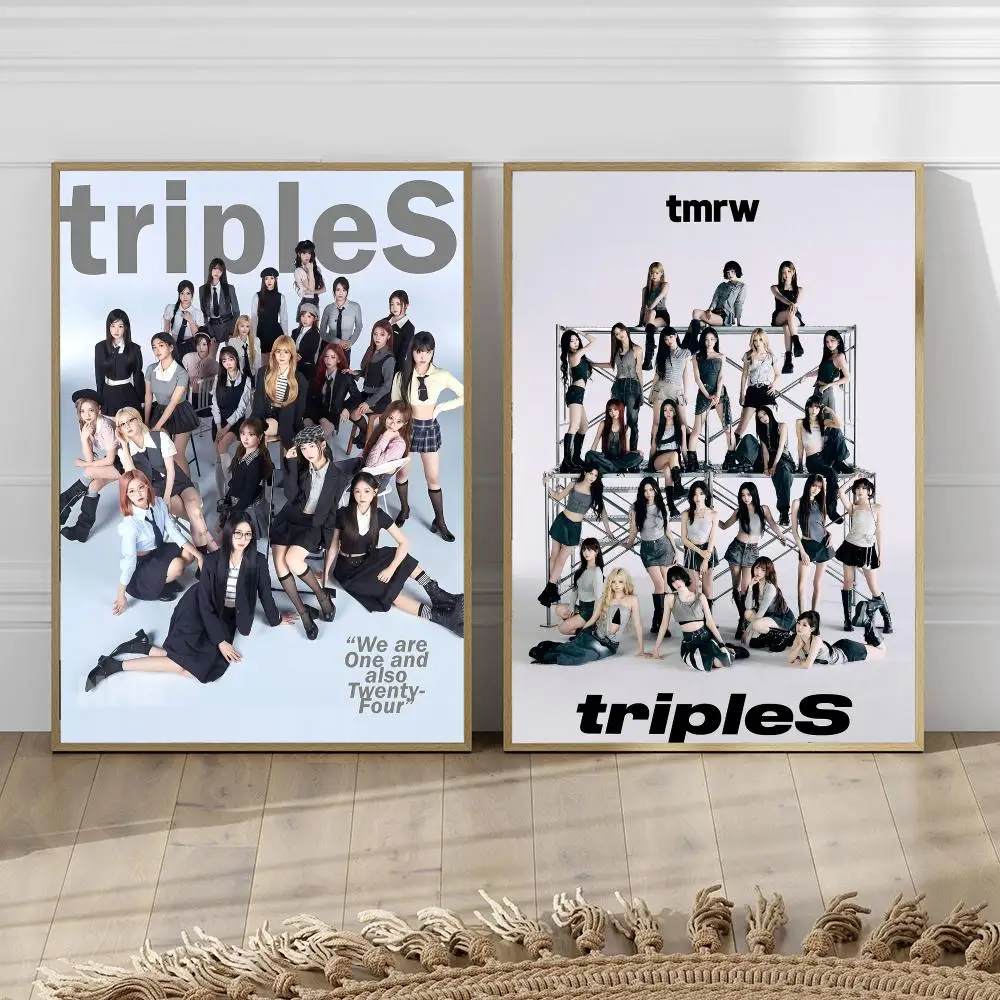 Girl Group T-TripleS-S Poster HD Wall Art Print,Self-adhesive Poster Sticker,Aesthetic Home Decor,Perfect Gift for Room Friends