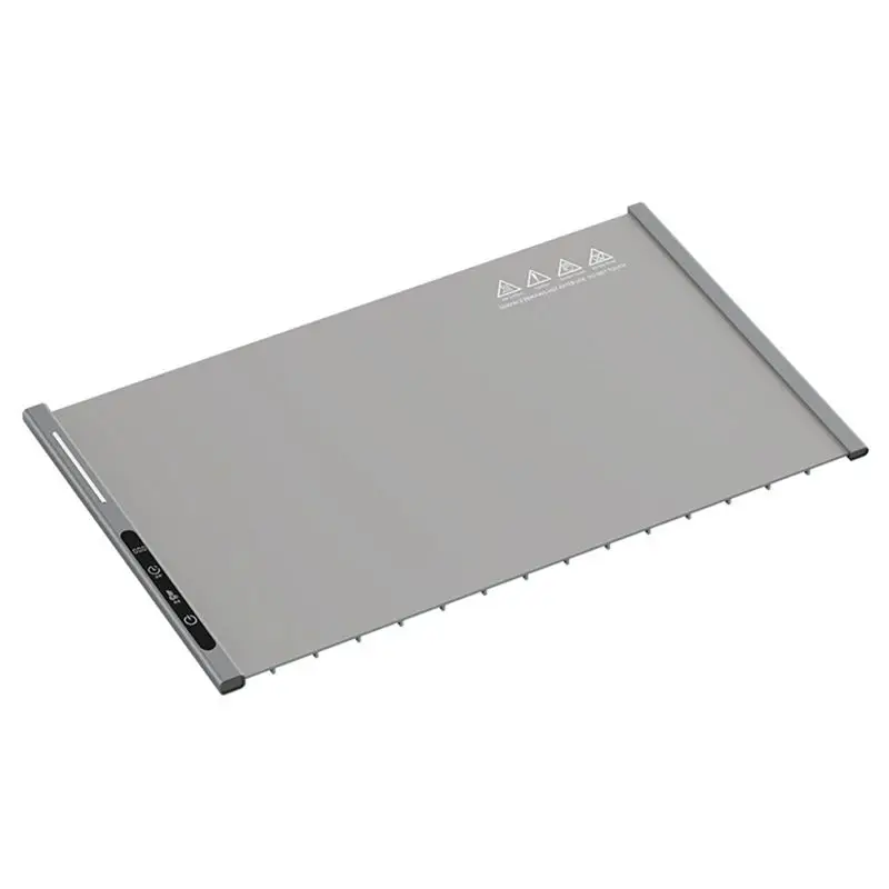BABZ-Fast Heating Food Plate Warmer Silicone Electric Food Warmer Mat Portable Foldable Heating Pad For Dining Table(US) Grey US