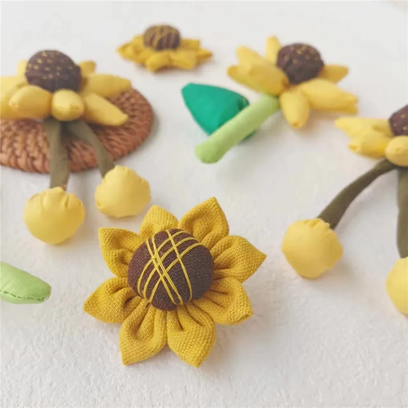 Pin Colorful Fabric Flower Cute Animal Ornament for Dress Hair Clip Bag Spring Summer Daily Outfit Sweet Versatile Choice