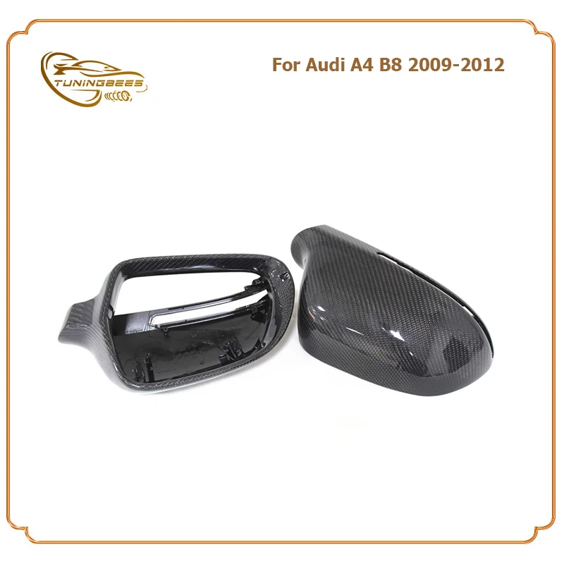 Replacement Style Carbon Fiber Rearview Side Door Mirror Cover For Audi A4 B8 A3 S3 RS3 A5 A6L RS6 A8L S8 Q3 2009 2010 2011 2012