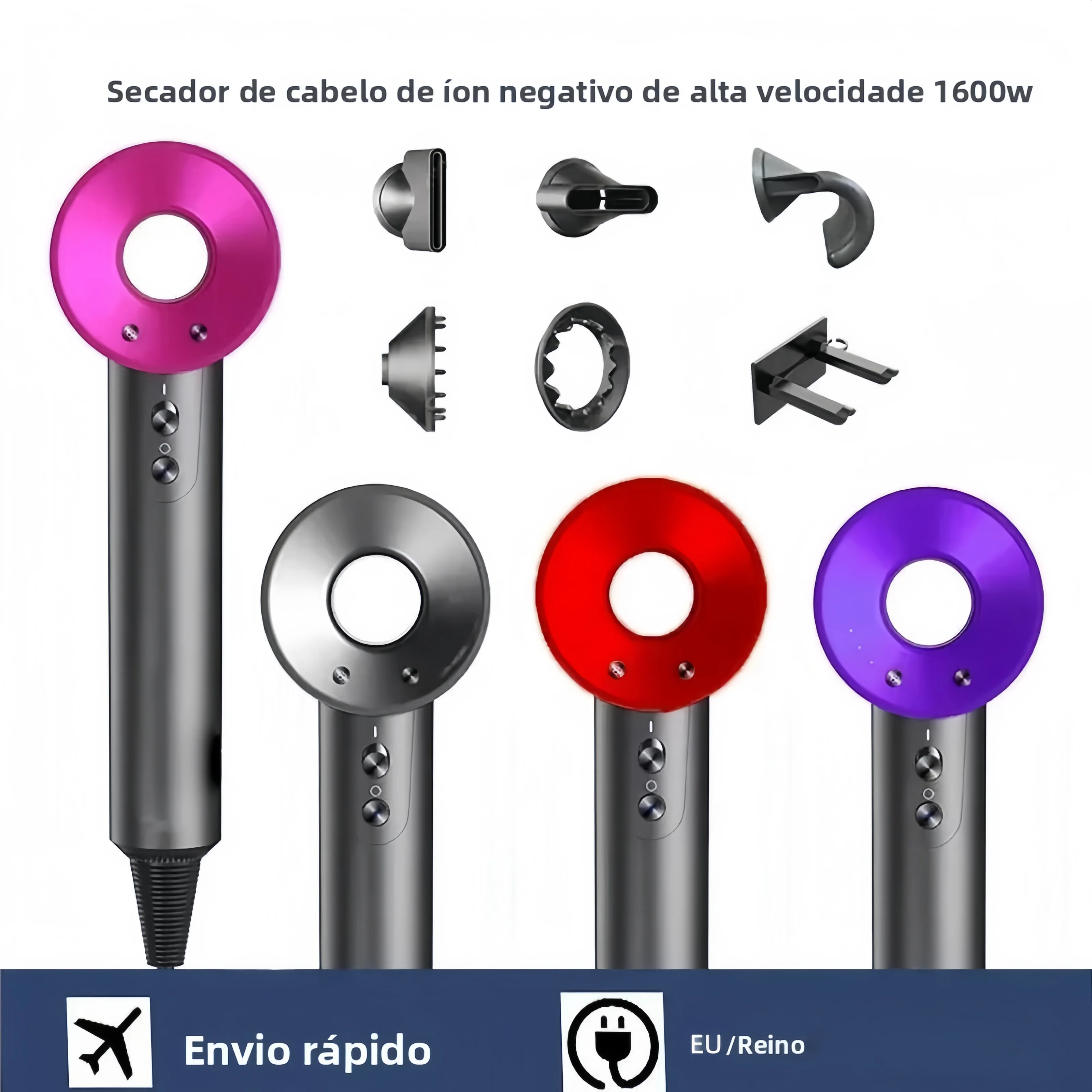 

Для профессионального безлистного фена ЕС, высокоскоростной отрицательный ион, 110 000 об/мин, профессиональный уход за волосами, 62 м/с, ветер, 1600 Вт, быстрый