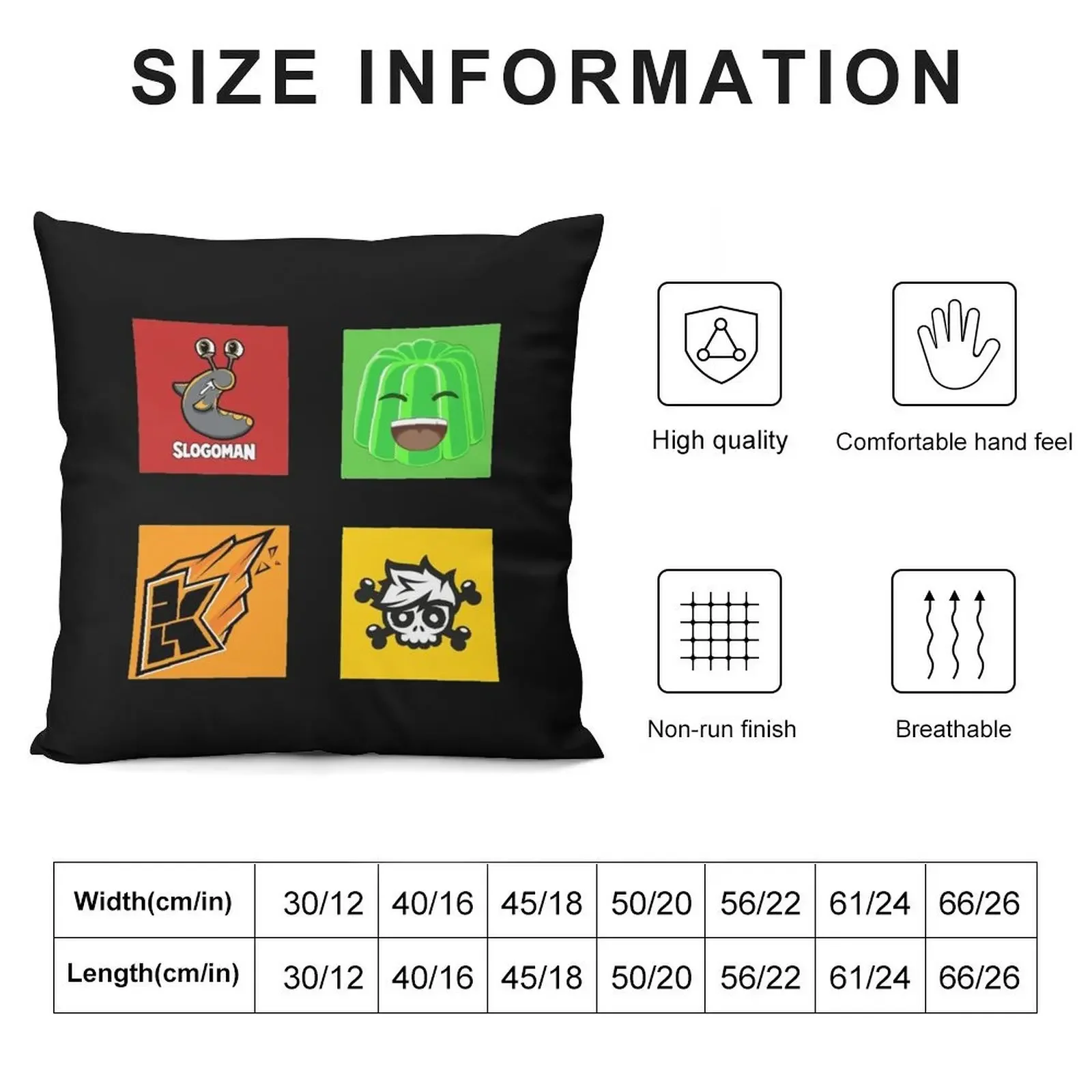 Slogo, Jelly, Crainer and Kwebbelkop Throw Pillow Christmas Pillowcase Marble Cushion Cover Pillowcases For Pillows pillow