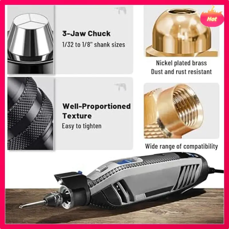 

12 Piece Drill Chuck Adapter Kit ,4486 Drill Chuck, 4485 Collets, Brass Change Chuck Heads, Keyless Drill Chuck With Box