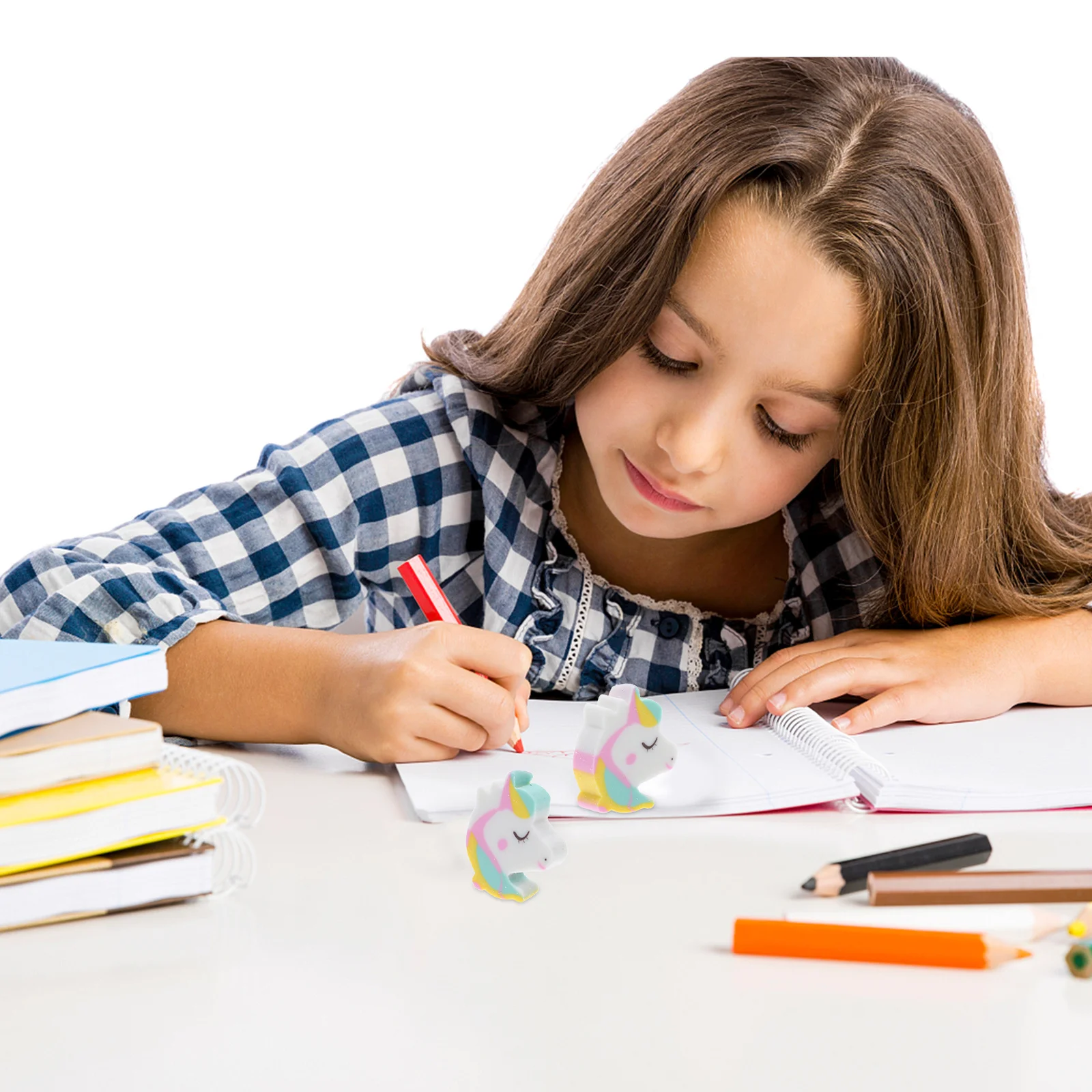 

50Pcs Mini Horse Erasers Cute Animal Erasers Classroom Prizes Birthday Party Favors Kids School Stationery Accessories