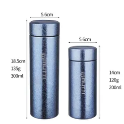 Titanium Vacuum Thermos Water Bottle Titanium Vacuum-Insulated Travel Mug Titanium Spill-Proof Cup Mug Titanium Double-Wall Cup