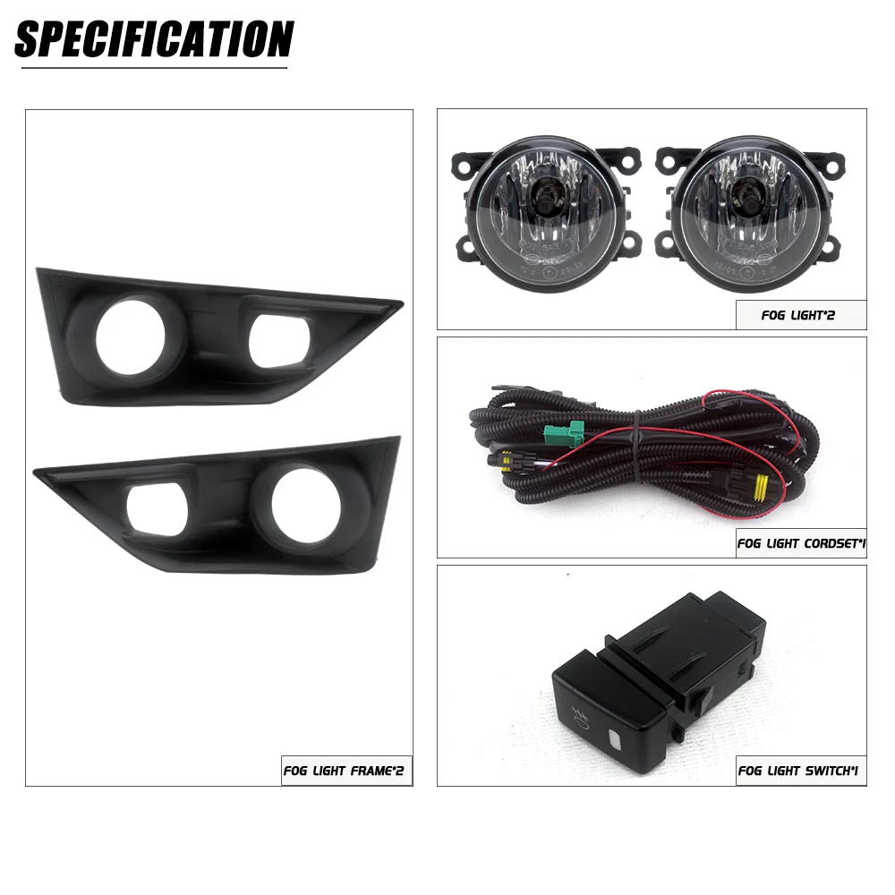 Car Front Bumper For Isuzu MU-X 2020 2021 2022 Fog Light Lamp Assembly Driving Fog Lights Replacement Set