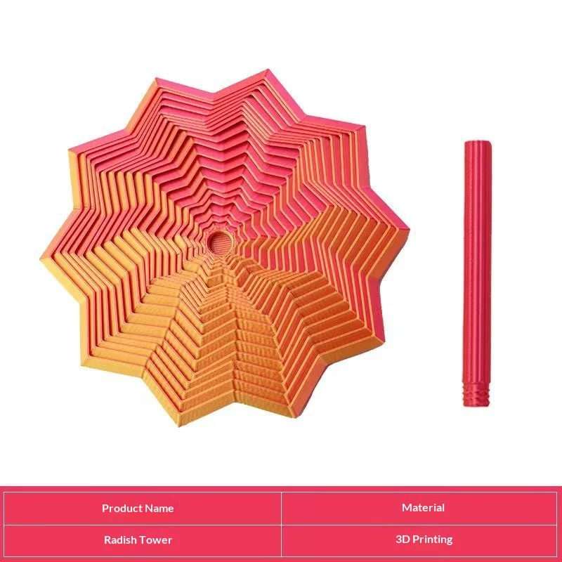 ثلاثية الأبعاد الطباعة توسيع الحسية تململ ستار نموذج الوهم البصري مسدس دوامة دوامة الحلي الإجهاد الإغاثة مجلس لعبة #3