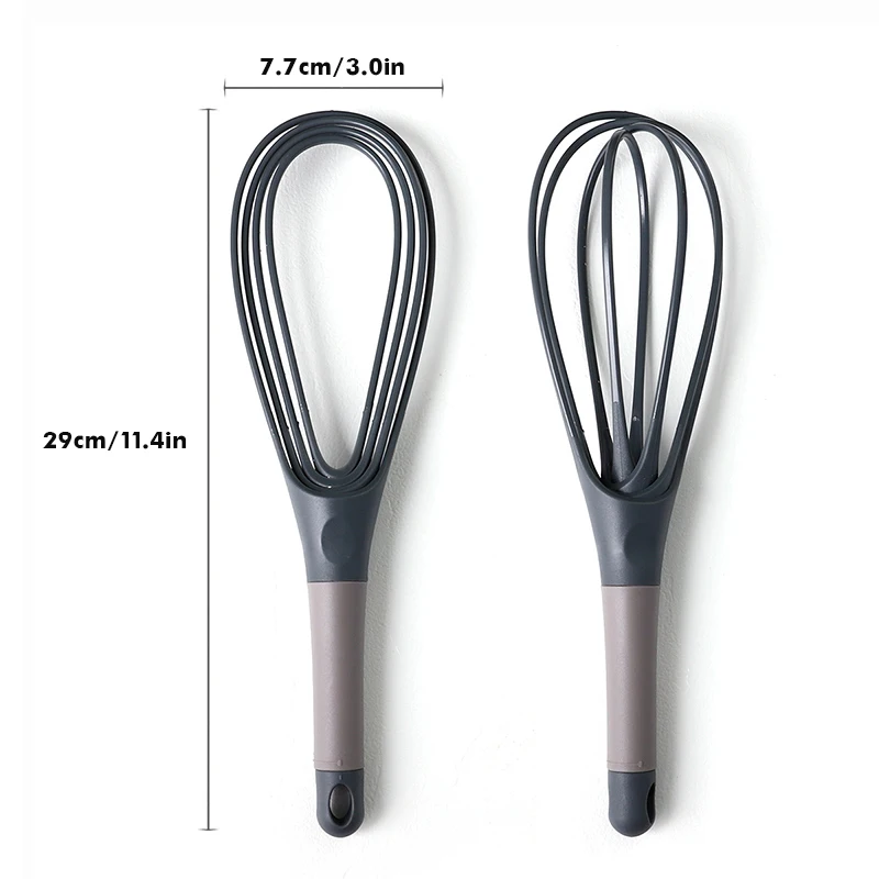 1 Piece 2-In-1 Twist Whisk, Collapsible Balloon Whisk Plastic Egg Beater for Cooking & Baking - Kitchen Tools