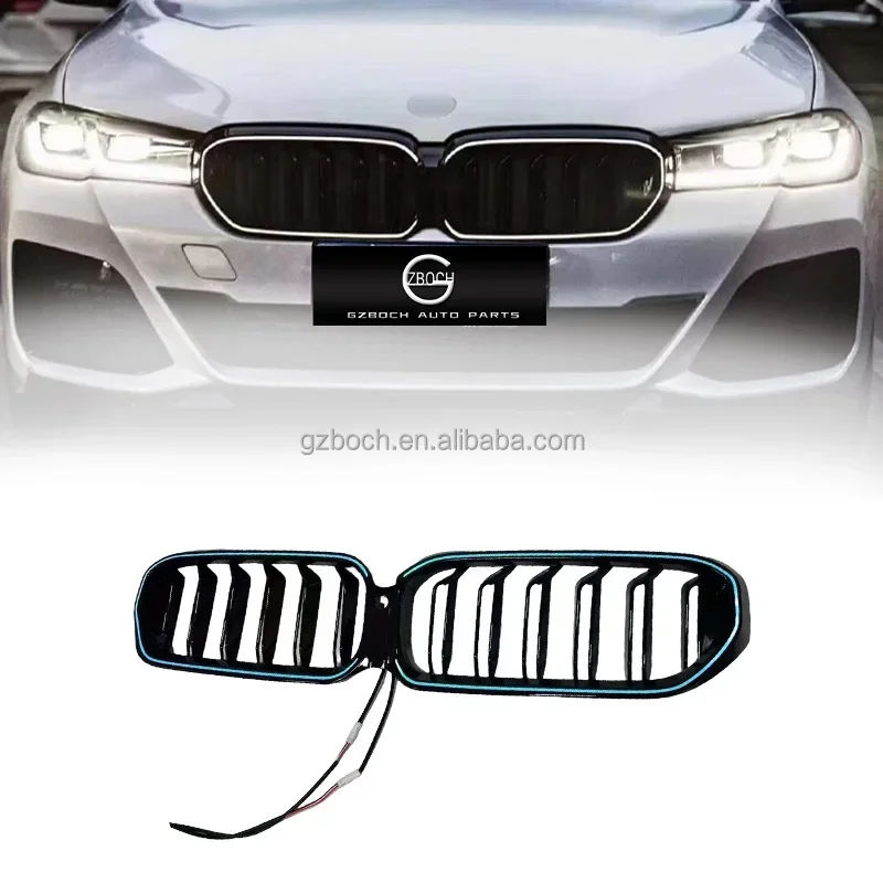 G38 G30 car grill For 2021-2023 5 Series G30 G38 520i 525i 530i 240i 535i grille G30 Lci 540i m550 530i grills with light