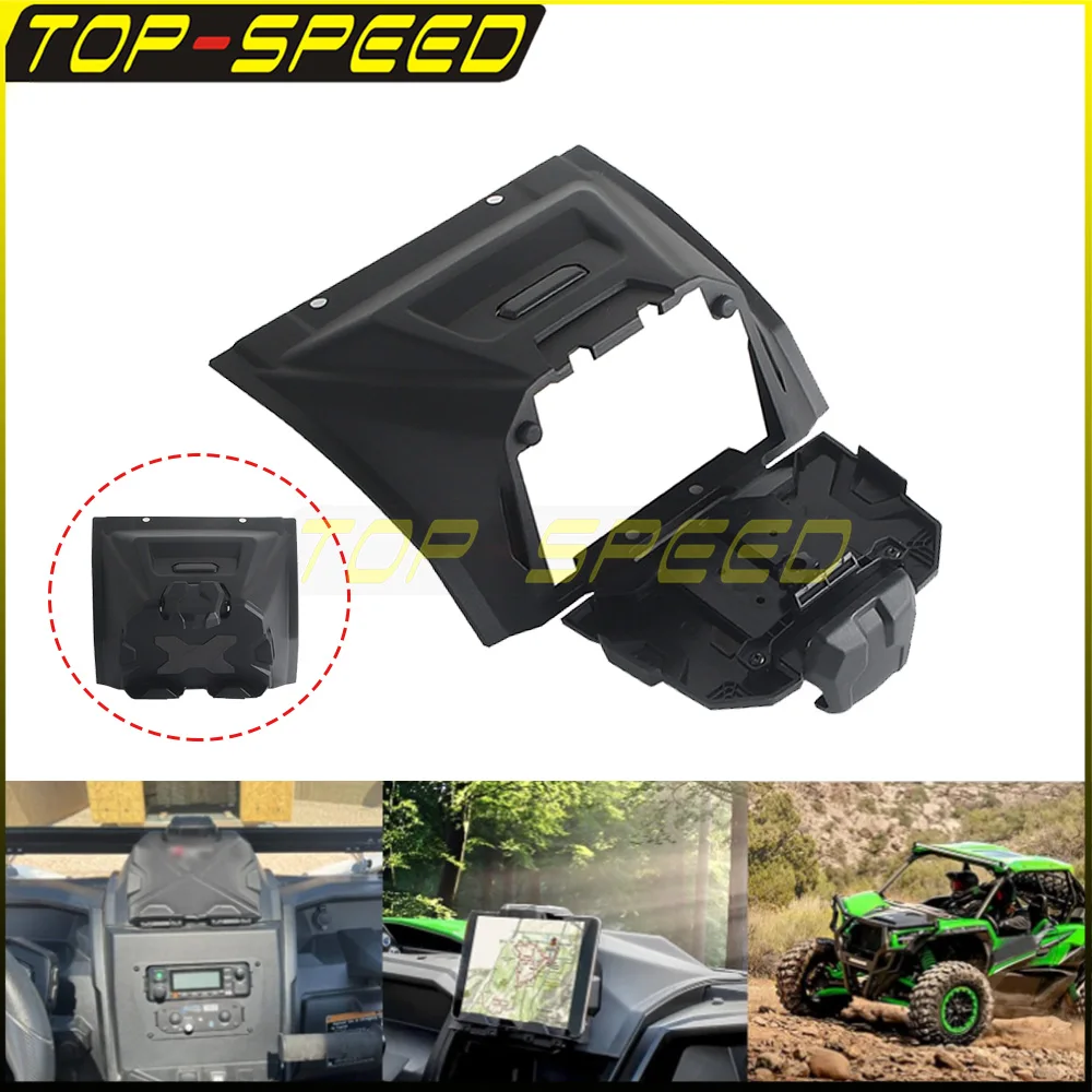 

For Teryx KRX 1000 UTV Electronic Tablet Device Support Stand Storage Box Tray For Kawasaki Teryx KRX1000 2020 2021 2022 2023