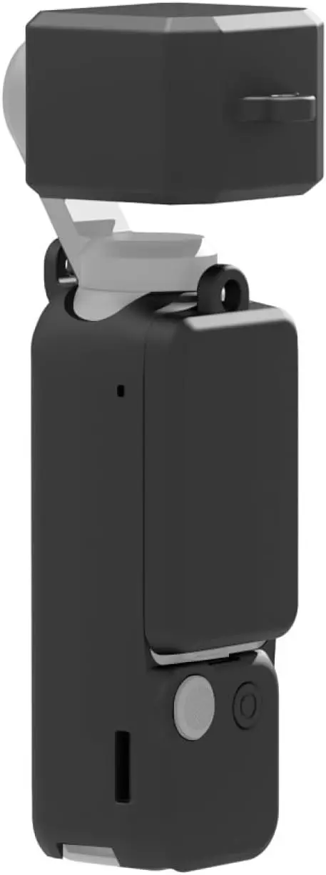 3-in-1 Silicone Cover Case Set for Pocket Gimbal Cameras, Protective Camera Case Cover Shell Sleeve Accessories (Black)