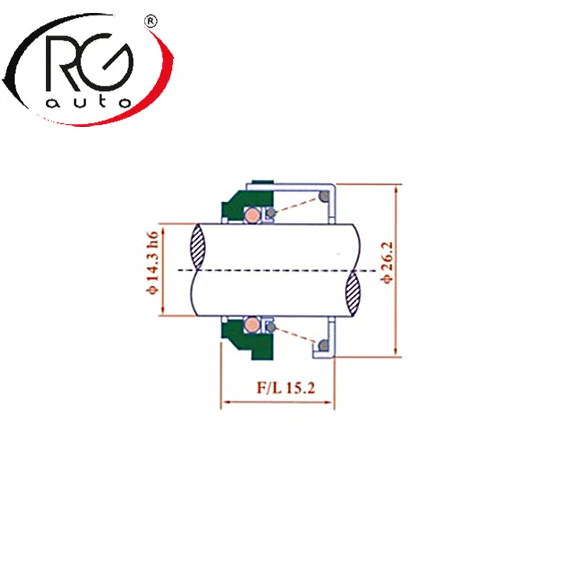 car compressor mechanical shaft seal for Chrysler C171/A590 FS6 Nippon denso 10P 13/10P 15/10P 08E/P127/134/148/6E171