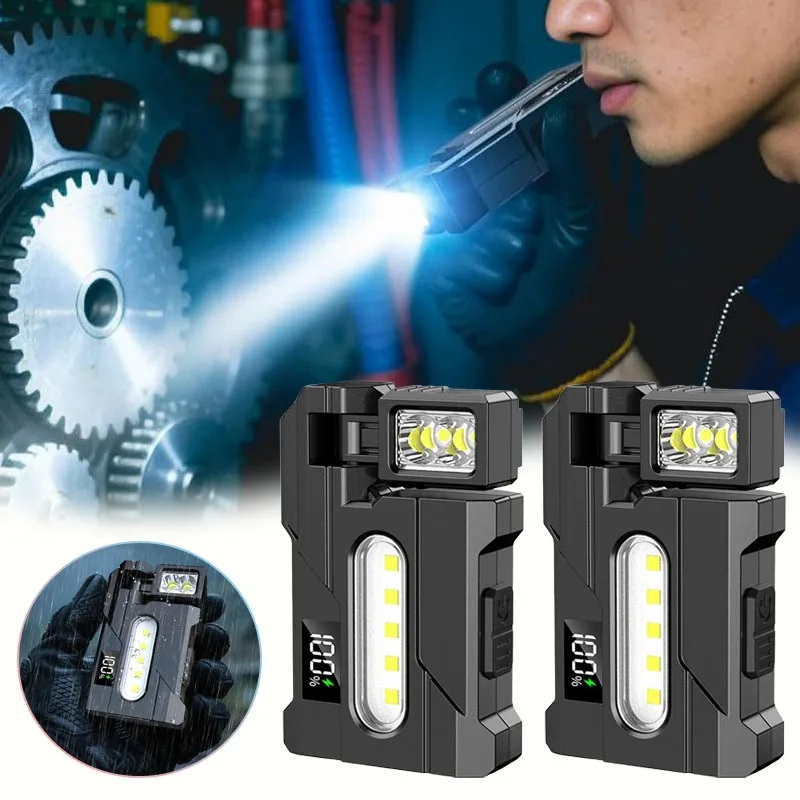 Adjustable LED Flashlight for Camping and Fishing Waterproof Handheld Light Rotating for Hiking Travel Mechanics and Repairs