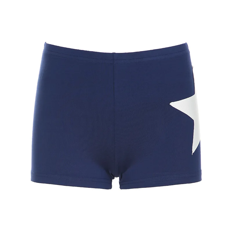 Y2K Hip Shorts Women American Street Style Letter Print Sexy Tight Fitting Peach Hip Sports Hot Pants