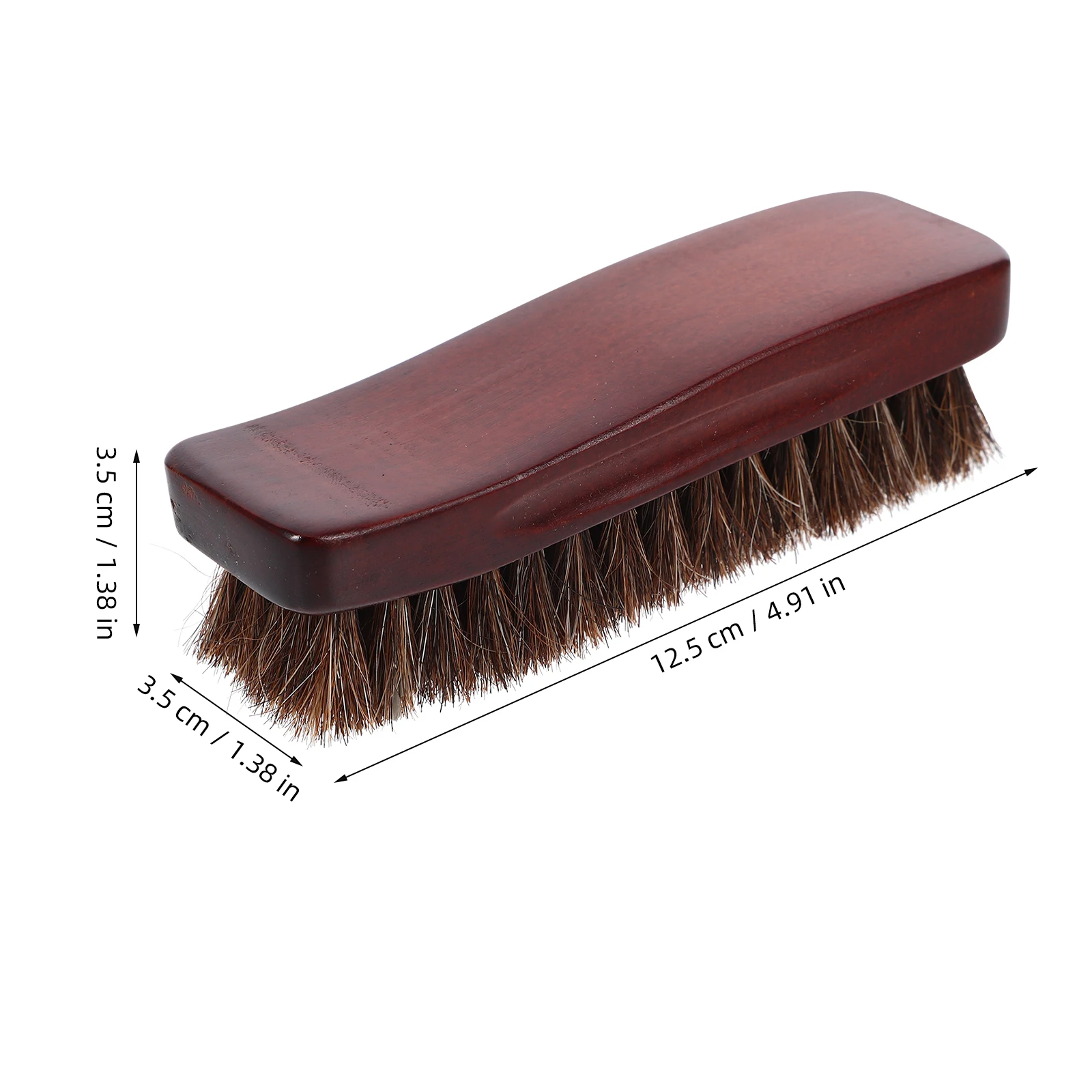 

Wooden Shoe Brush Cleaning Fixed Brushes for Footwear Bristles Horsehair Boot Household Shoes Equipment Polish Scrubber