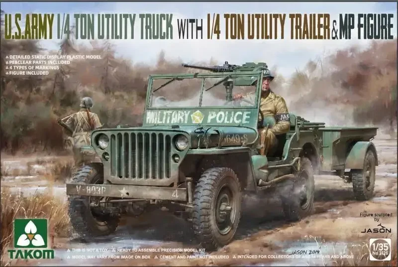 

Takom 2126 1/35 ГРУЗОВИК УСТРОЙСТВА США 1/4 ТОН С ОТЛИЧНЫМ ТРЕЙКОМ 1/4 ТОН