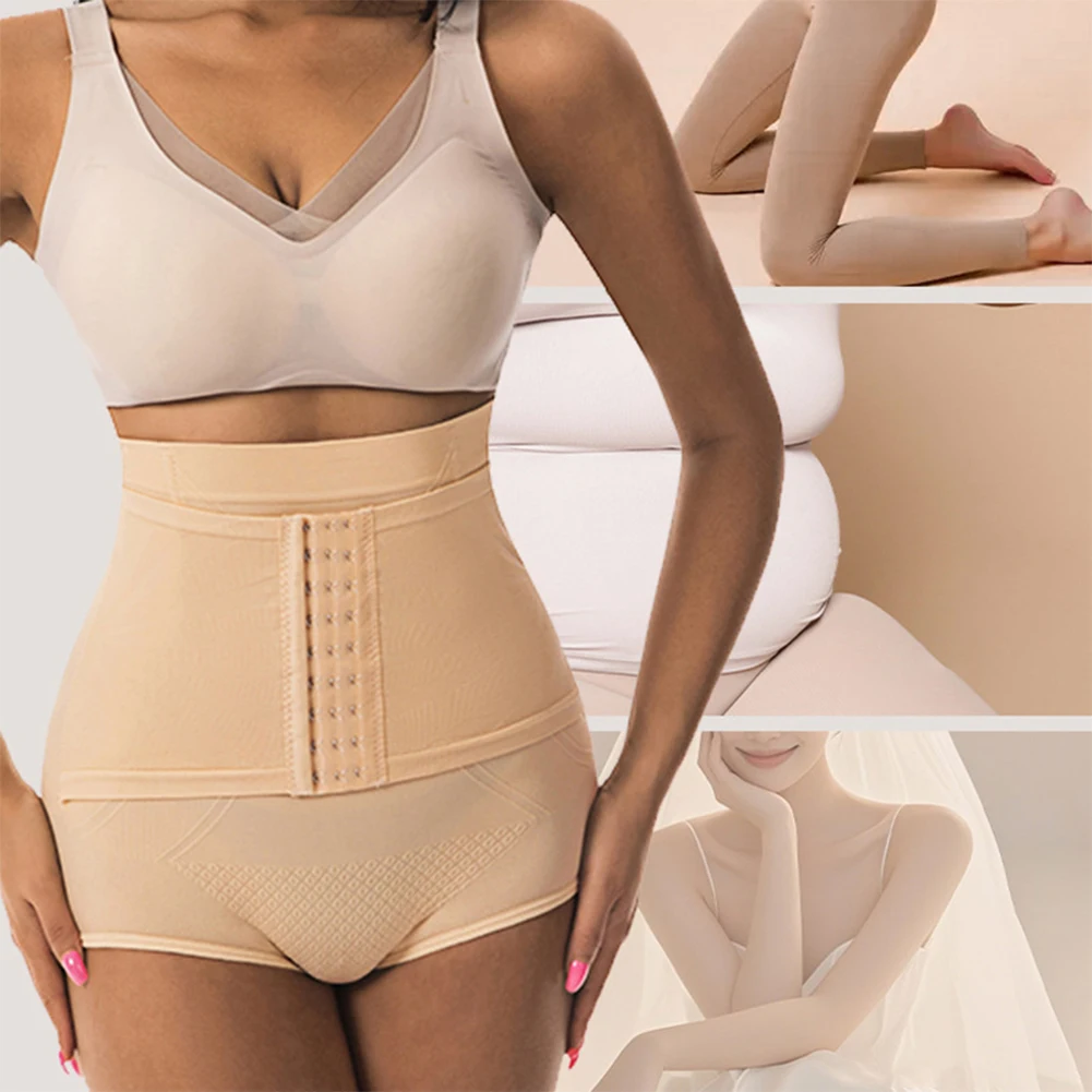 قابل للتعديل مشبك عالية الخصر ملابس داخلية السراويل الضيقة المرأة بعد العملية الجراحية الخصر تشكيل الرعاية السراويل نسيج النايلون اليوغا بعقب رفع #3