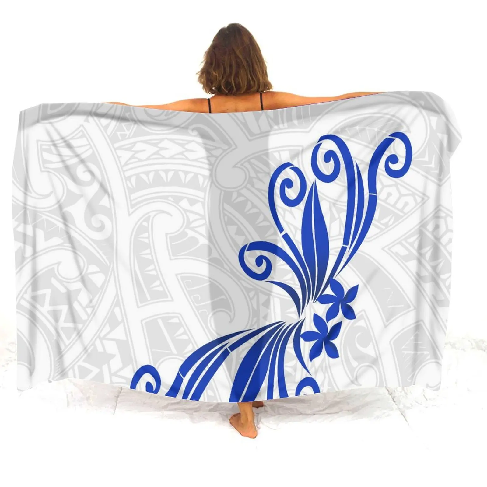 

Полинезийское женское платье-саронг, пляжное саронг, праздничное платье-саронг, можно настроить с персонализированными узорами