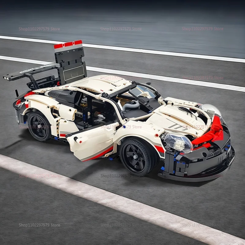 جديد 1580 قطعة 42096 سلسلة سيارات السباق التقنية أداء المجموعة الميكانيكية سيارة رياضية MOC عرض نموذج سيارات جمع ديكور الهدايا #6