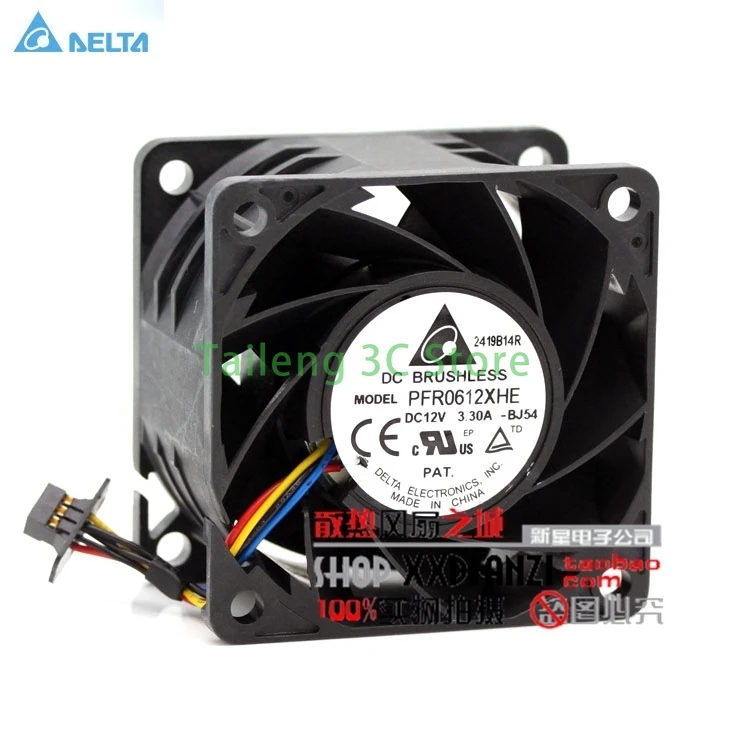 

new Delta 6038 PFR0612XHE DC 12V 3.30A 60MM 60*60*38MM 6CM ultra violent strong air flow high speed axial fan