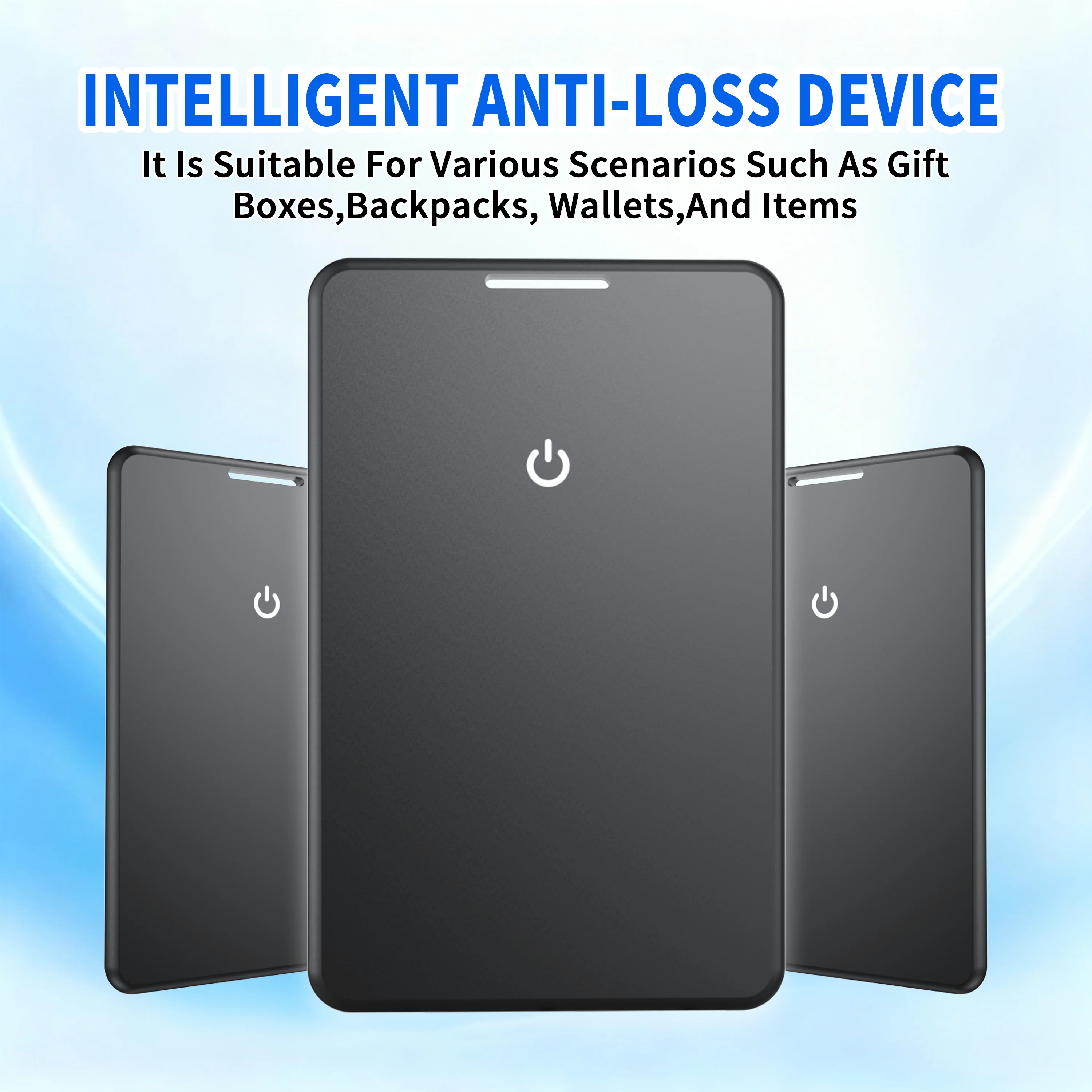 Wallet Tracker Card Slim Rechargeable Waterproof Bluetooth Locator Compatible Apple Find My Anti-Lost Smart Tag for Keys Luggage