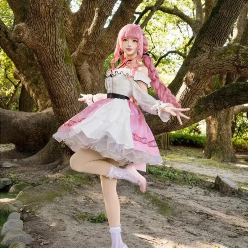 Juego Infinity Nikkii disfraces Cosplay Nikki vestido rosa de Lolita accesorios de ropa conjunto Anime trajes de fiesta de Carnaval trajes de niña x;