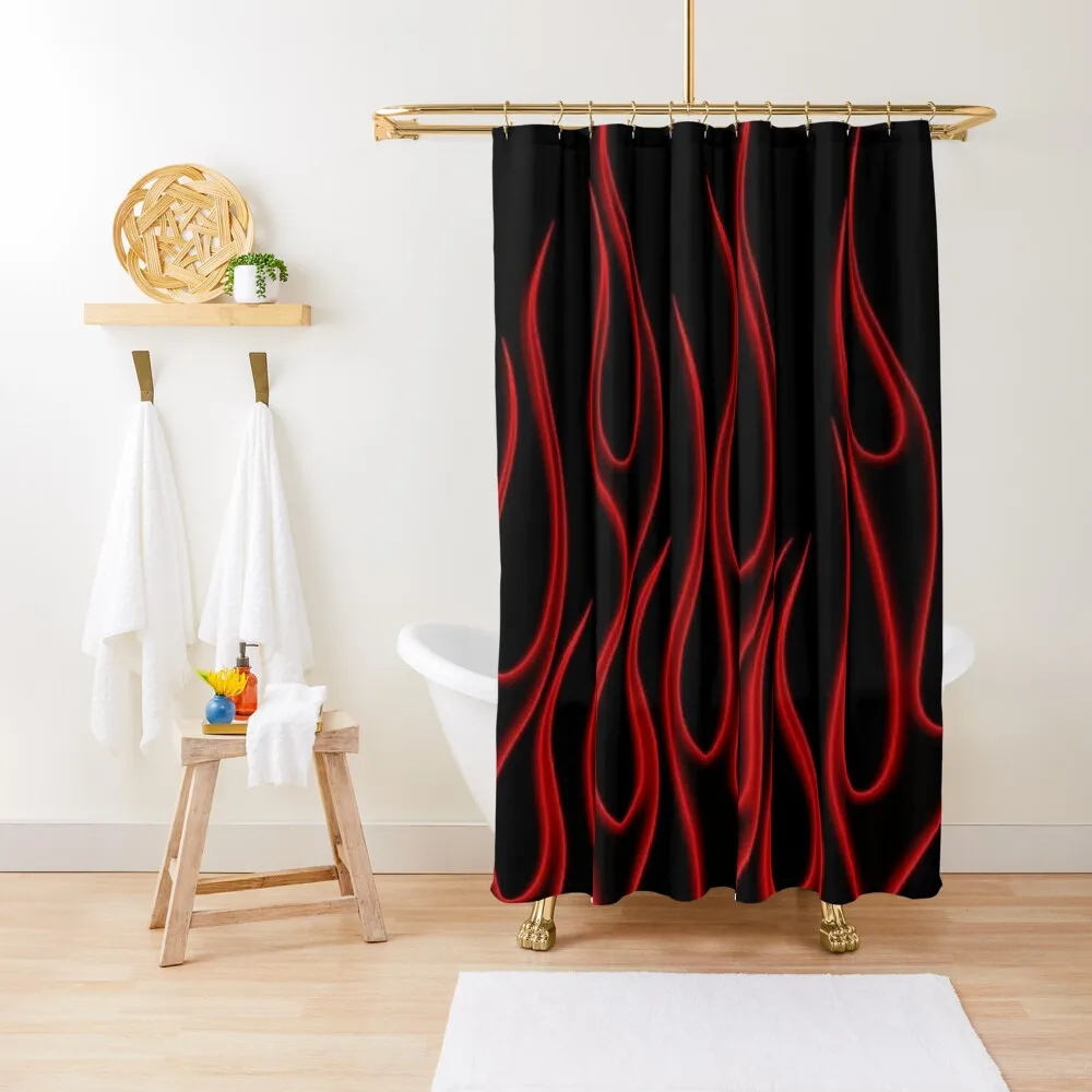 

black & red flames Shower Curtain Shower Set For Bathroom Modern Showers For Bathroom Curtain