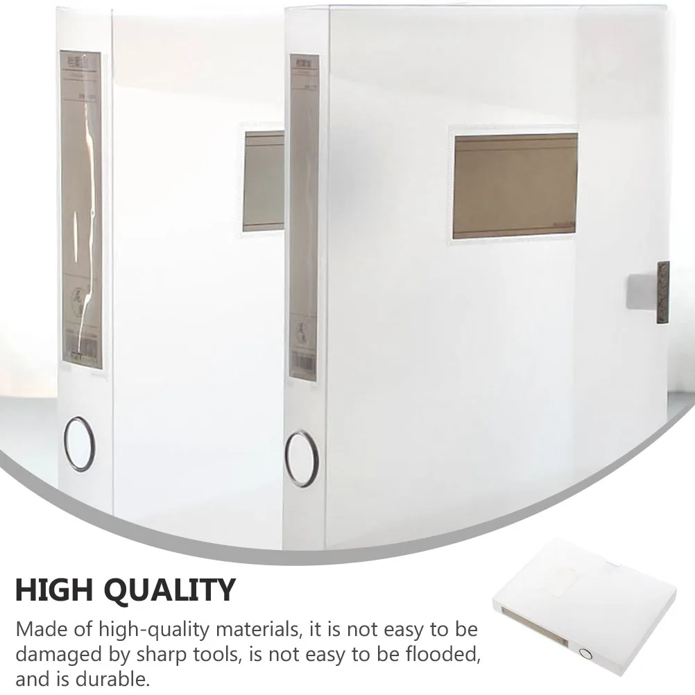 

2pcs A4 Storage Boxes Transparent Document Cases Multi-Purpose Organizer Desktop Storage Container Lightweight Magazine