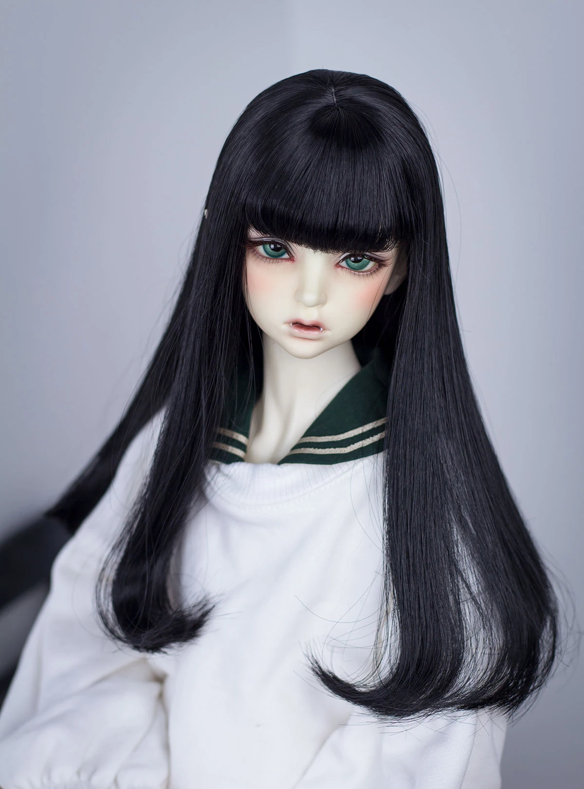 D03-P320 children handmade toy 1/3 1/4 1/6 doll BJD/SD doll's wig color black borwn soft long hair 1pcs