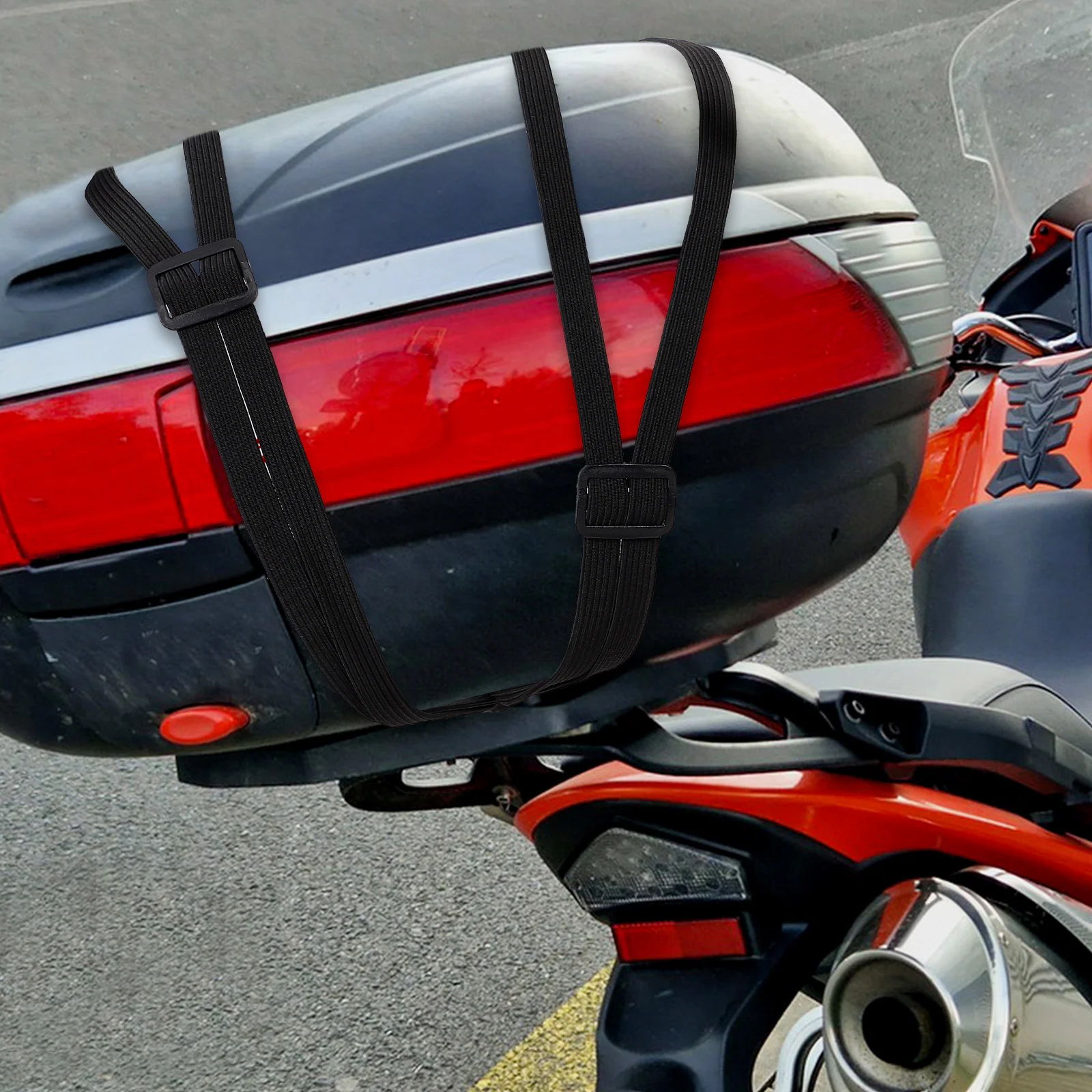 

Elastic Tension Rope 90cm Black Luggage Binding Straps with Hook Motorcycle Cargo Tie Down Bike Lashing Straps Secure