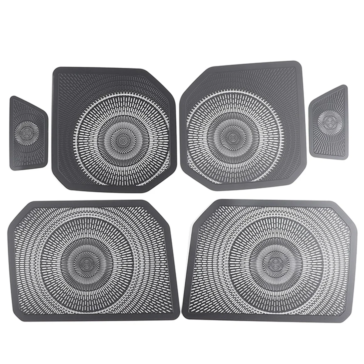 Car Inner Door Speaker Horn Cover Trim Kit for Toyota Tundra Sequoia 2022 2023 Stainless Steel Accessorise,Balck