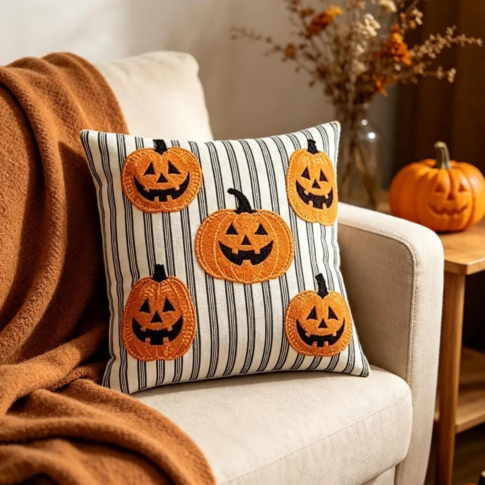 Pillow Cover 45x45cm Aesthetic Rustic Holiday Pillowcase Decor Throw Pillow Cover pillow sleeve For Home Apartment Farmhouse