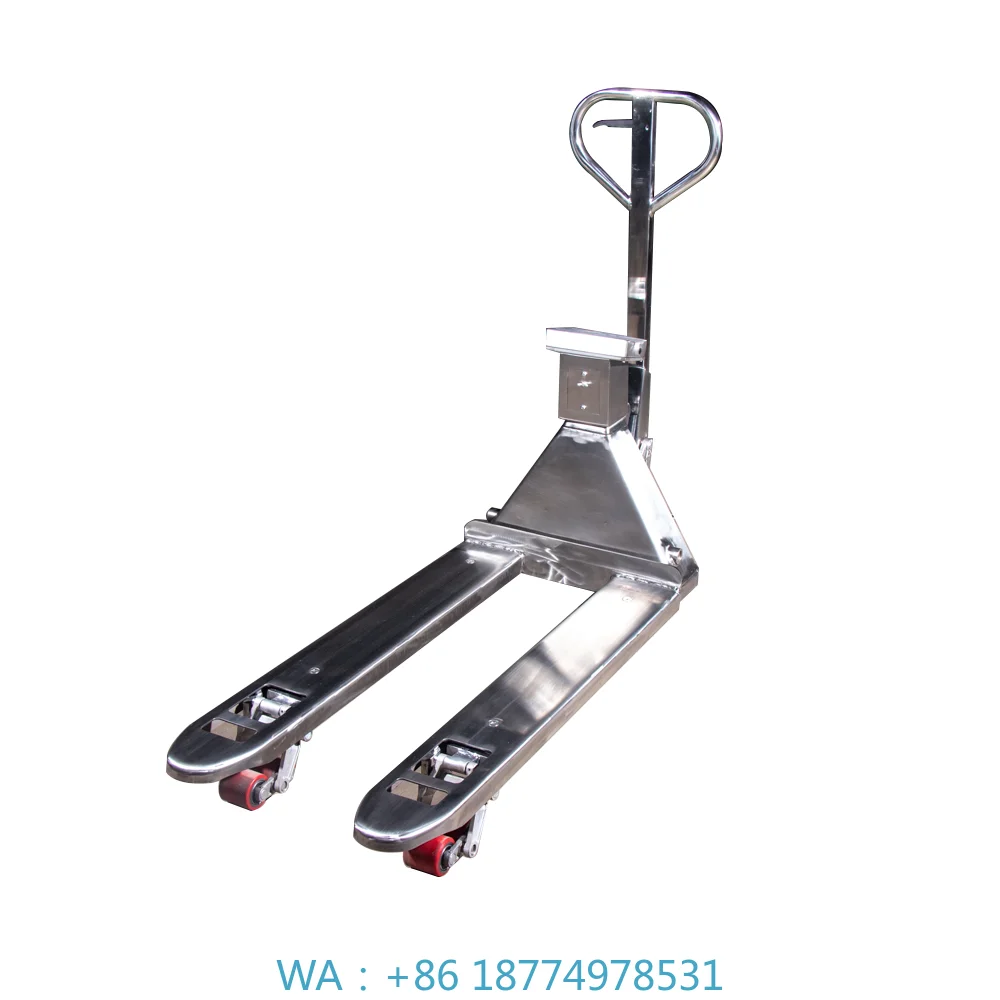 Para tiendas de materiales de construcción Carretilla elevadora de acero inoxidable caliente Camión de paletas Escala de paleta manual