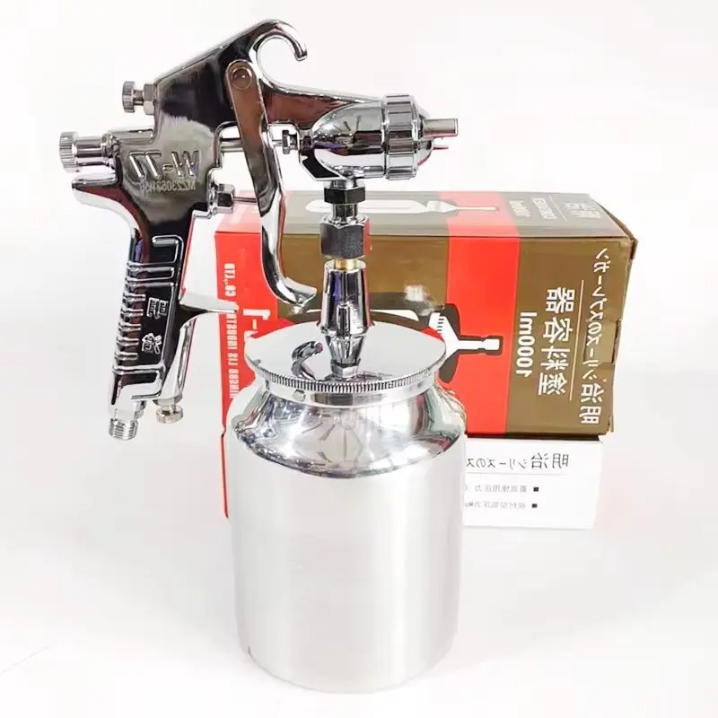 

Original Meiji W77 Lower Pot Spray Gun Paint Spray Gun for Furniture, Car, Pneumatic High Atomization 2.0 2.5 3.0 Caliber.