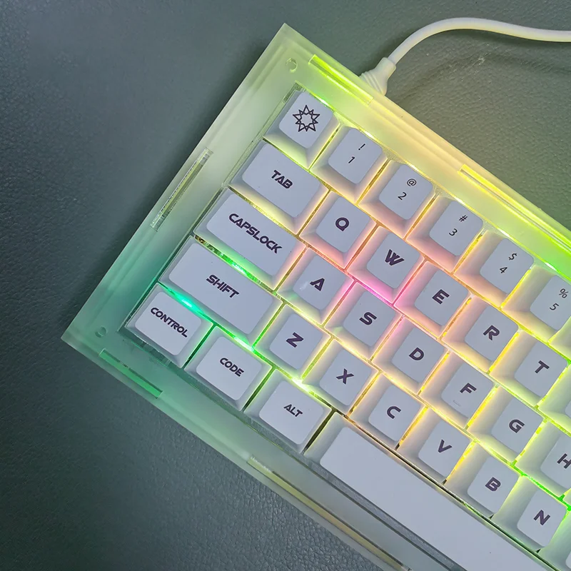 131 Keys White Purple Cherry Profile PBT Keycaps For Mx Switch Mechanical Gaming Keyboard Minimalist Keycap DIY custom Key Caps