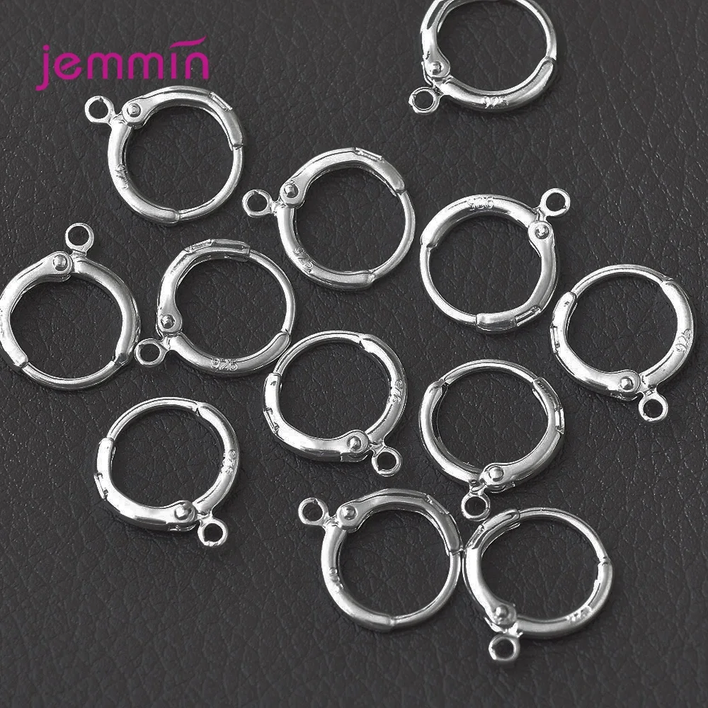 Attractive Special 925 Sterling Silver  Hoop Earring Ear Clip 20Pcs Lot Jewelry Findings For DIY Woman Jewelry