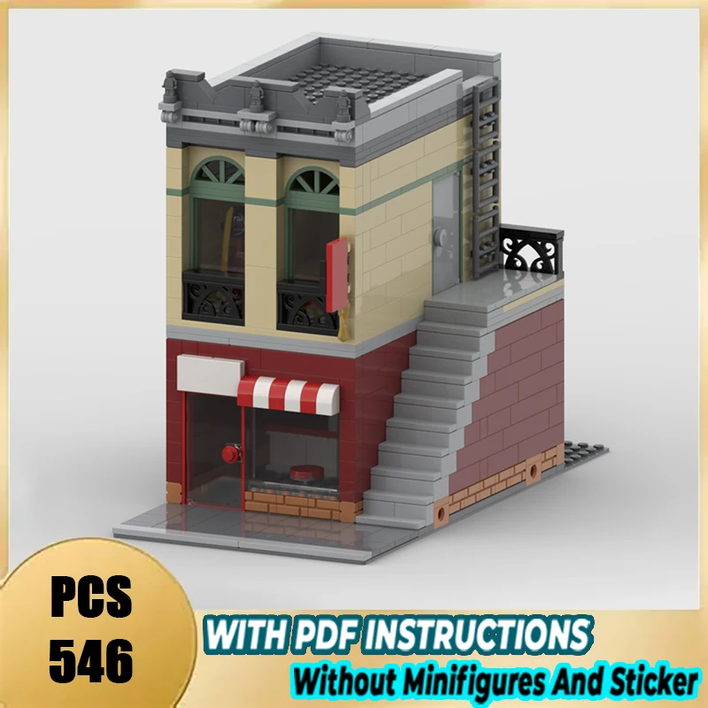 

Exquisite brand new MOC building blocks M-06 Modular Pizzeria Technical modules bricks model gift Christmas toy DIY assembly set